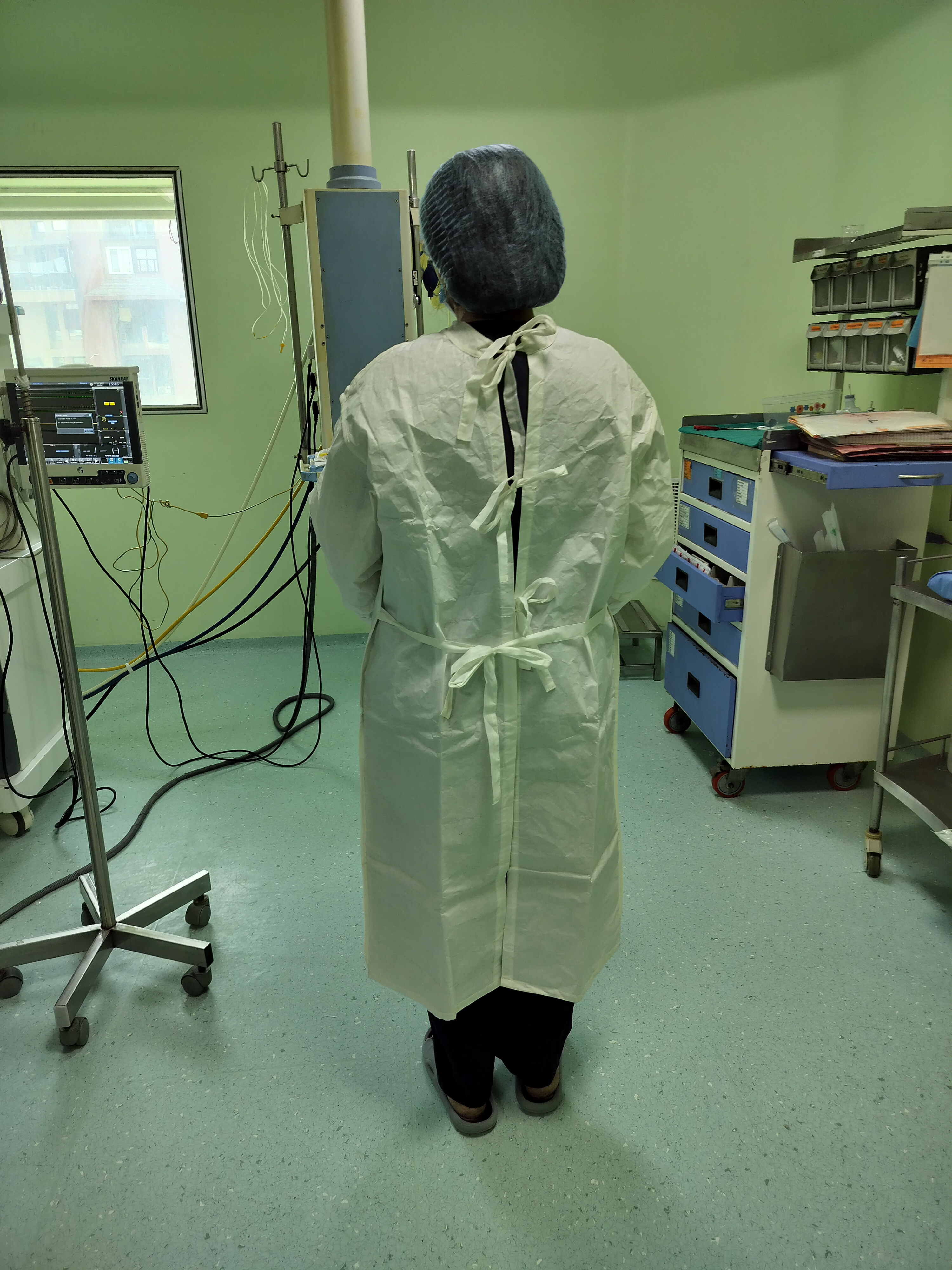 Back view of PPE prototype